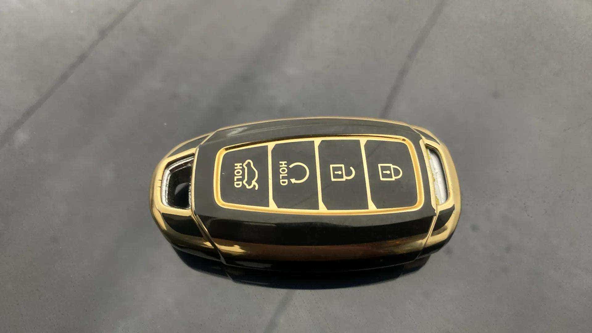 Close-up of a Hyundai Verna car key