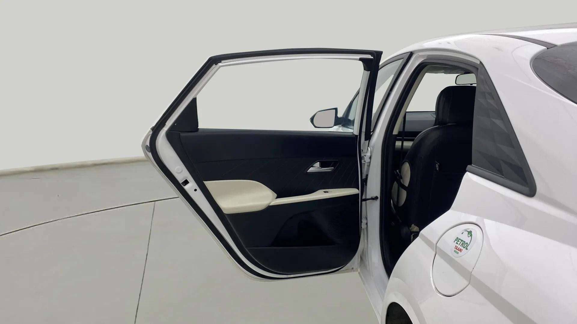 Rear door and interior view of a Hyundai Verna