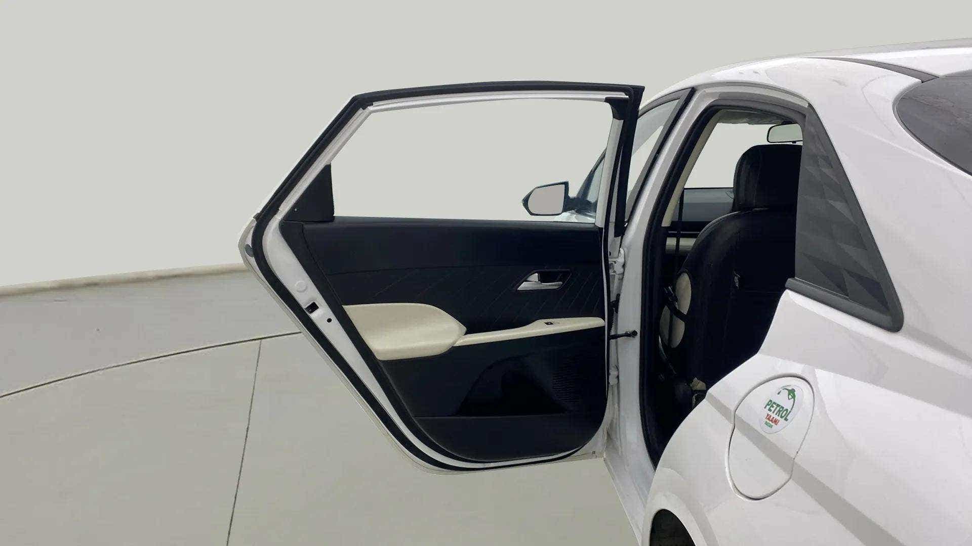Rear door and interior view of a Hyundai Verna