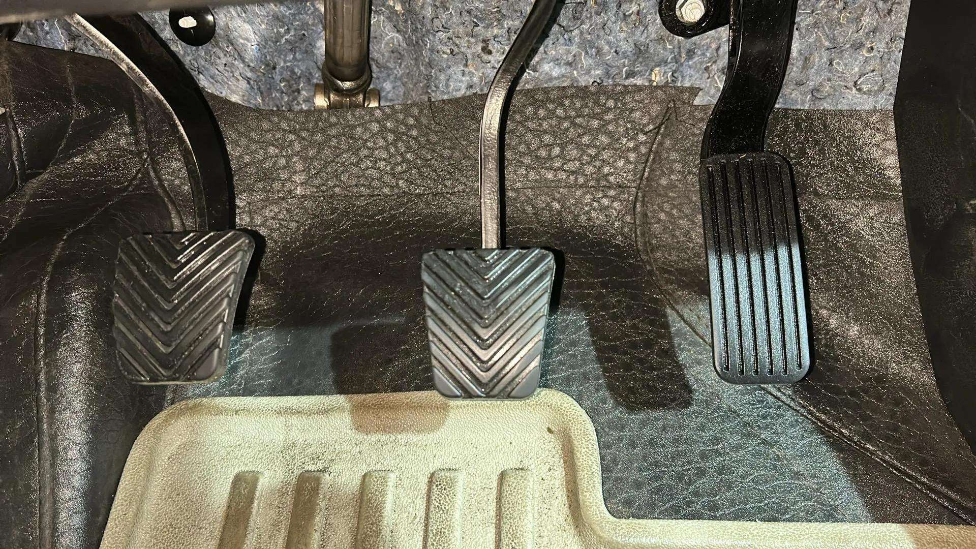Foot pedals of a Hyundai Verna