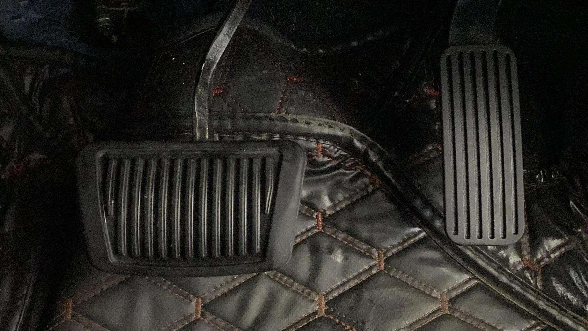 Footwell view of a Hyundai Verna