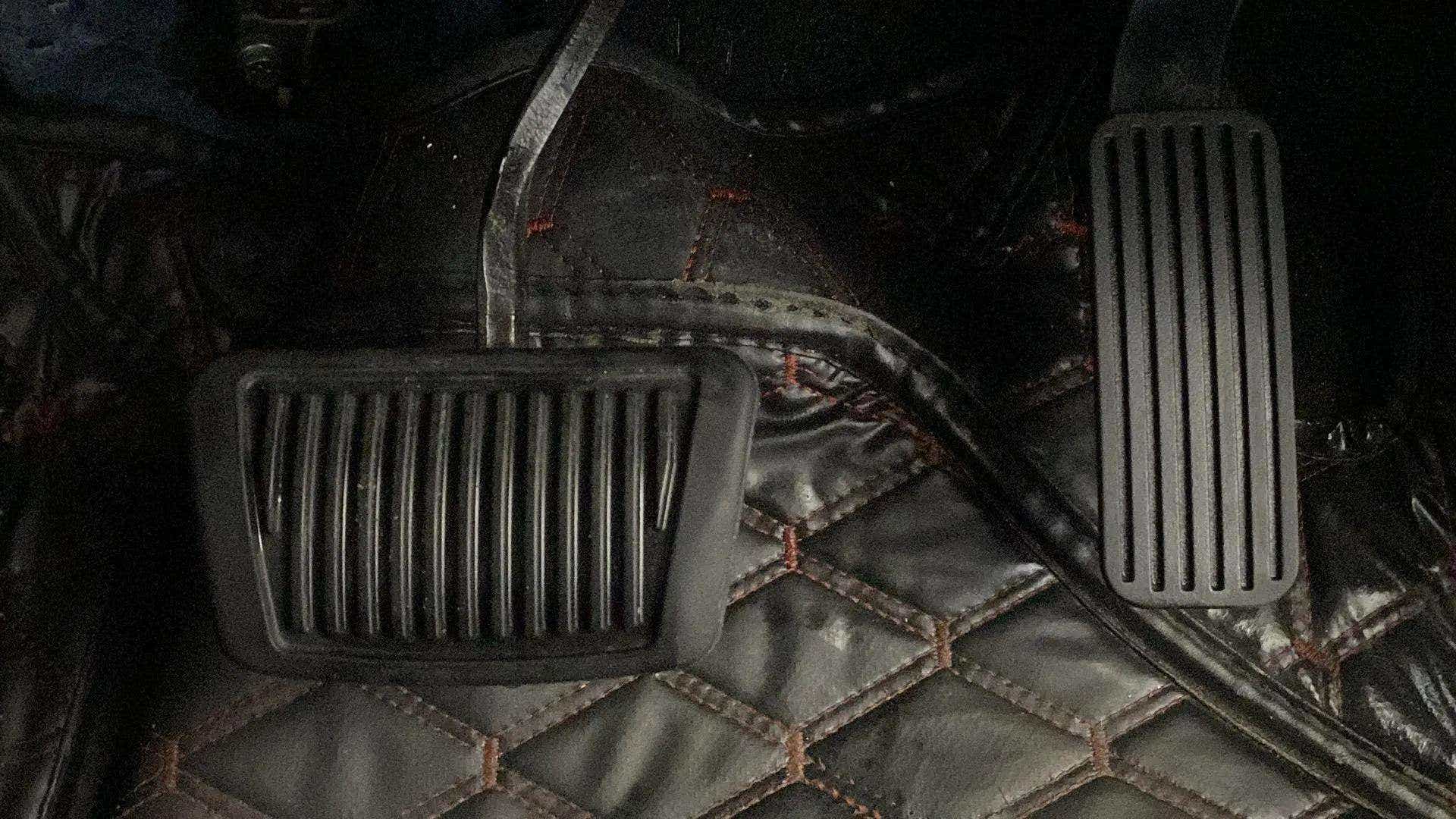 Footwell view of a Hyundai Verna