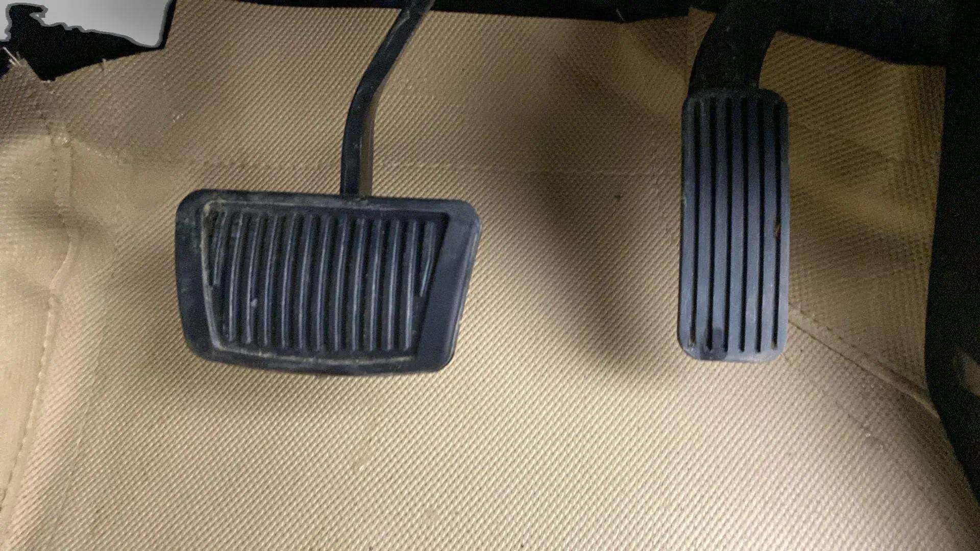 Close-up of the foot pedals in a Hyundai Verna