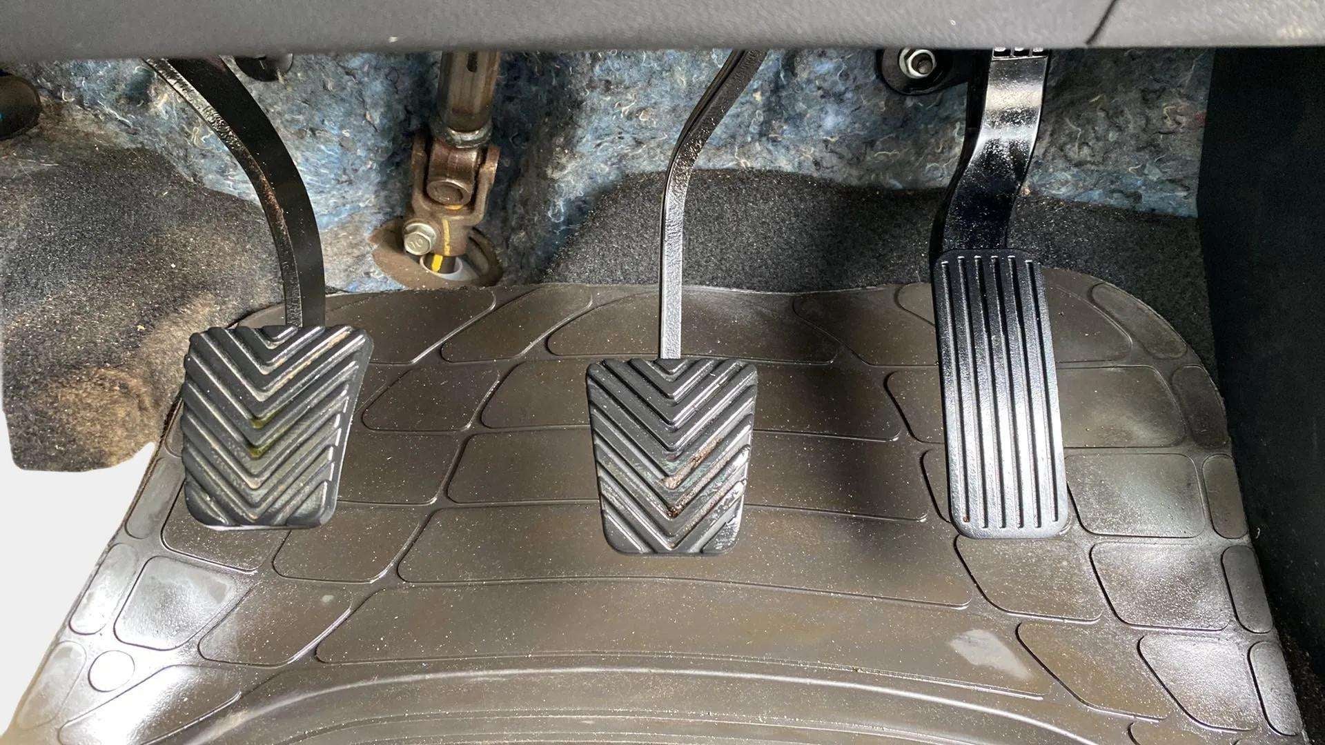 Foot pedals of a Hyundai Verna