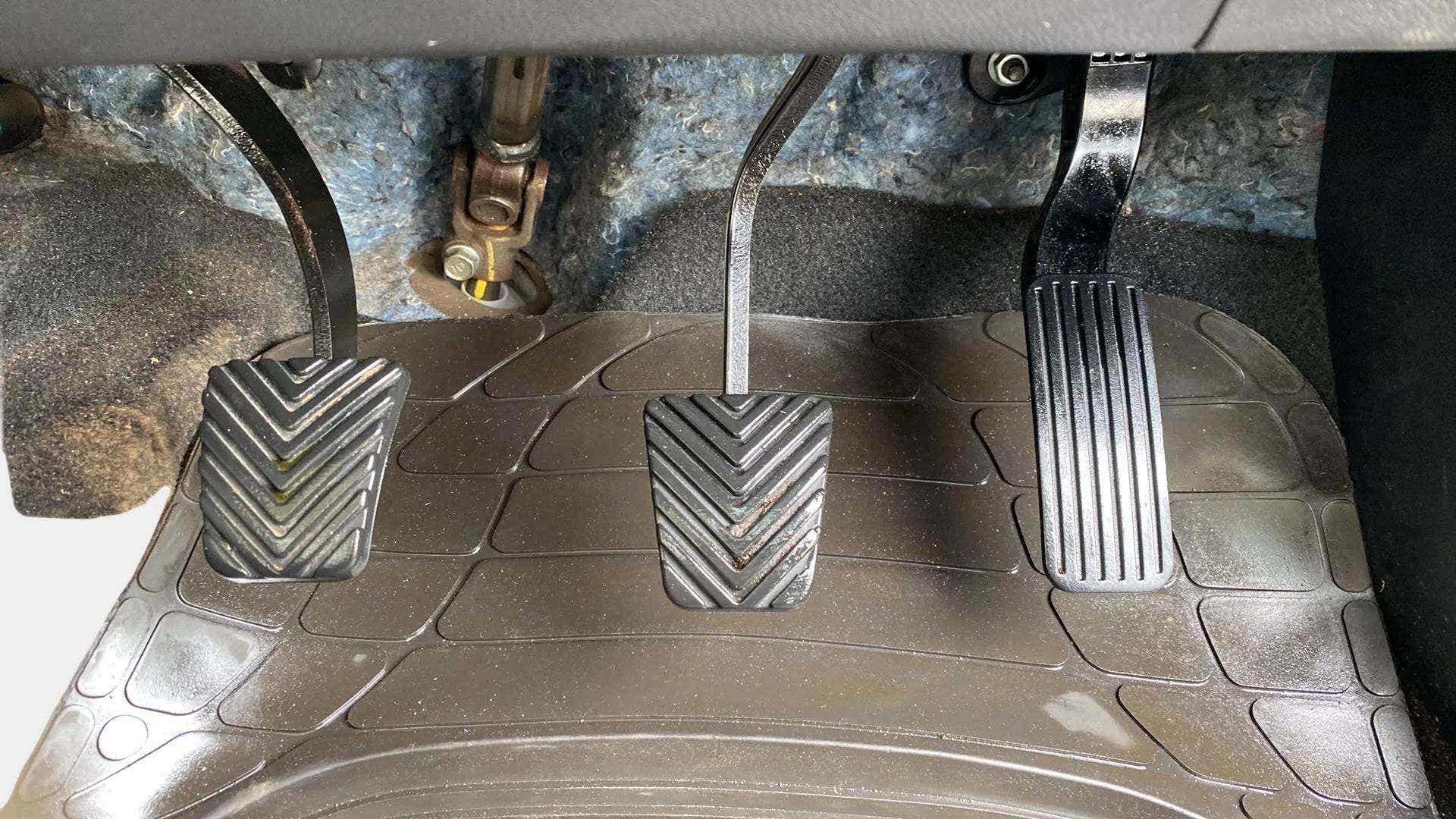 Foot pedals of a Hyundai Verna