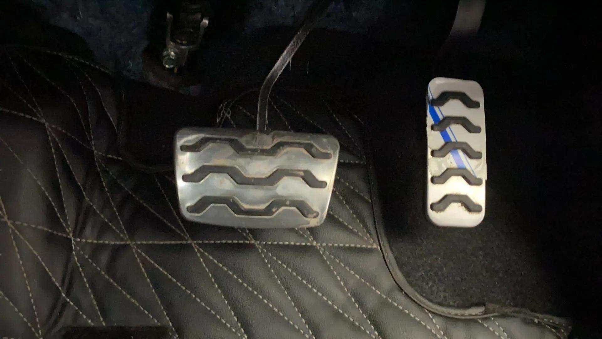 Close-up view of the pedal area of a Hyundai Verna