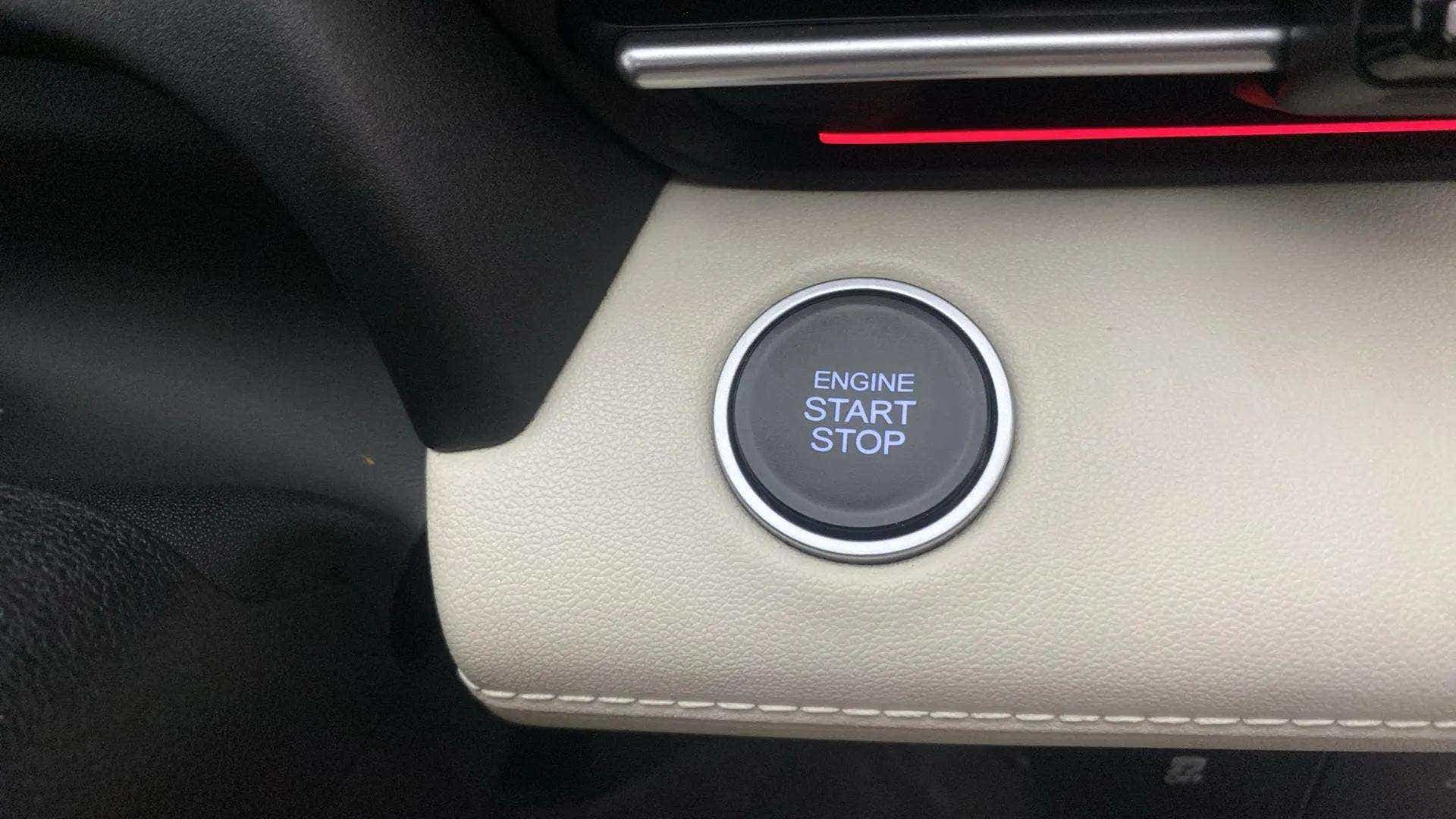 Engine start stop button of a Hyundai Verna