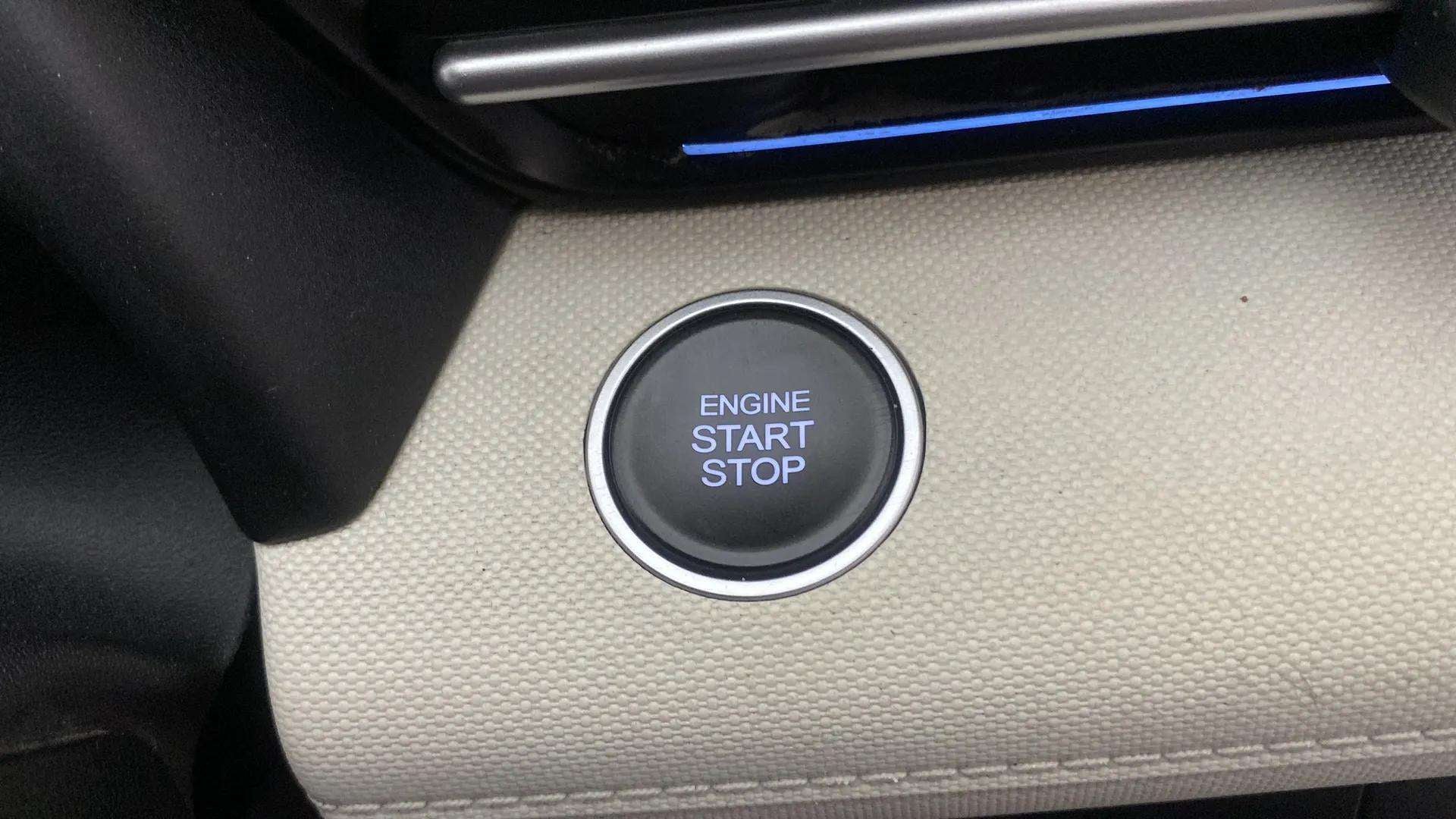 Engine start stop button of a Hyundai Verna