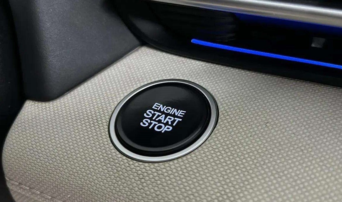 Engine start stop button of a Hyundai Verna