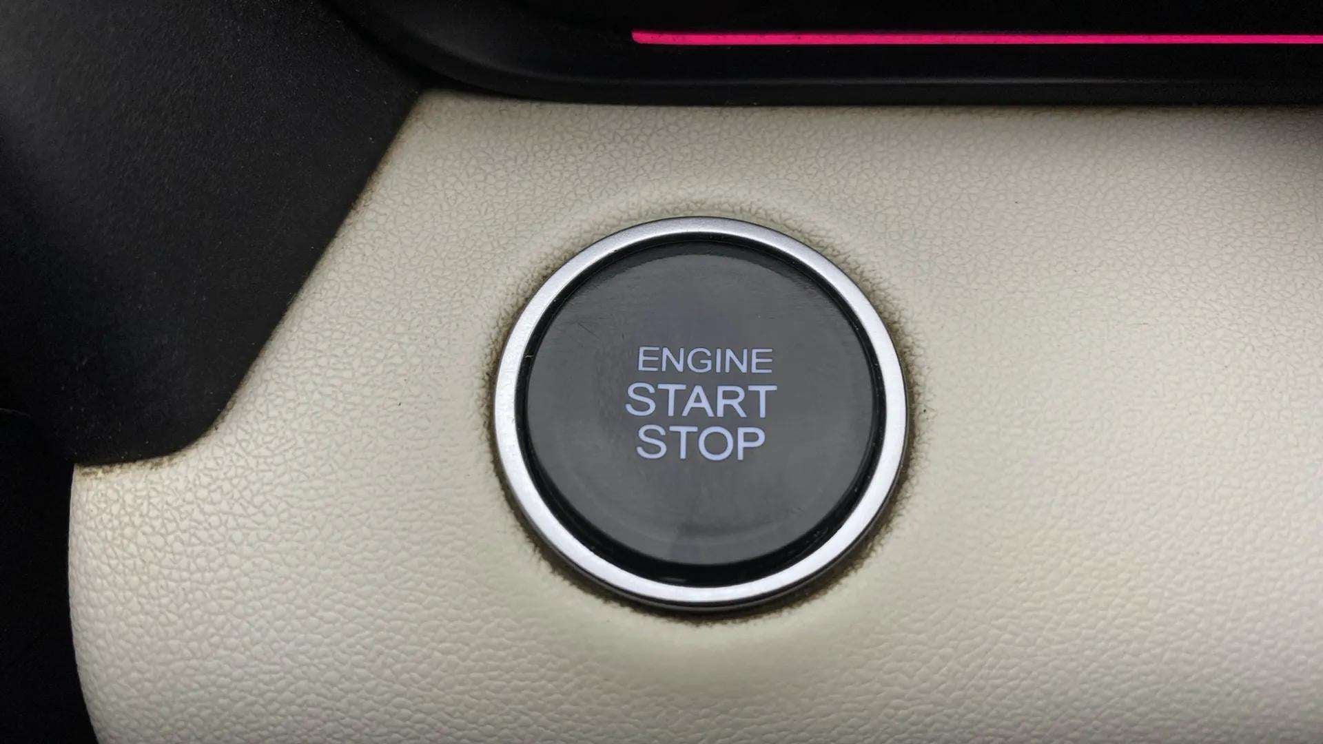 Engine start stop button of a Hyundai Verna