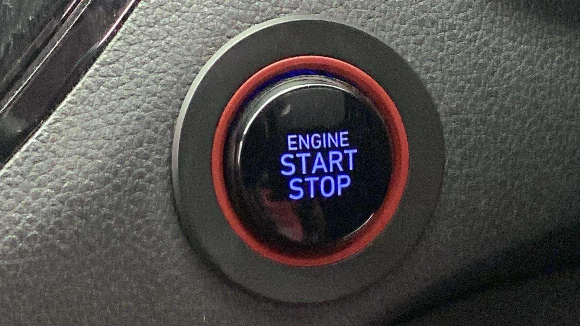 Engine start stop button of a Hyundai Verna