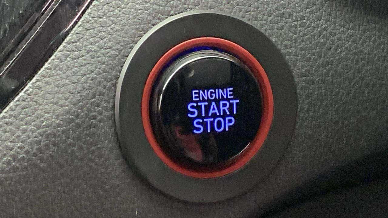Engine start stop button of a Hyundai Verna