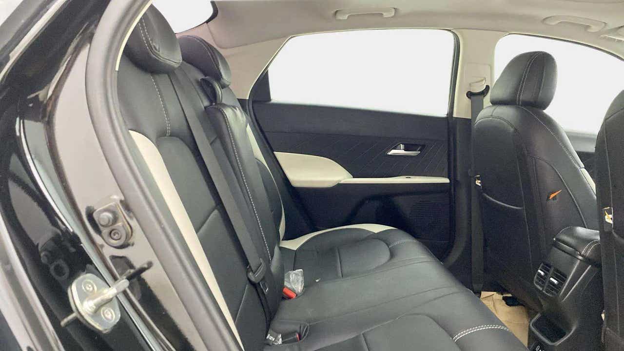 Rear seat and interior door panel of a Hyundai Verna