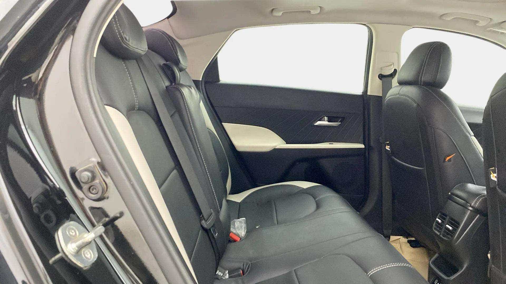 Rear seat and interior door panel of a Hyundai Verna