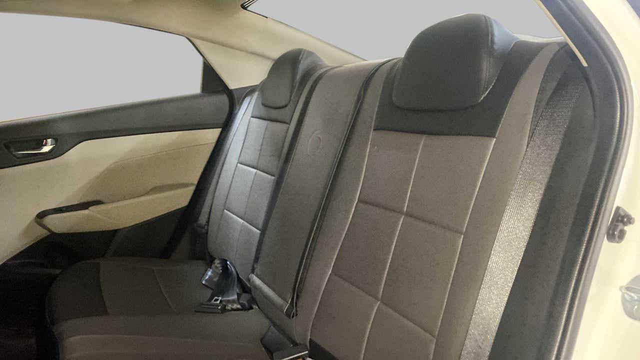 Rear seat view of a Hyundai Verna