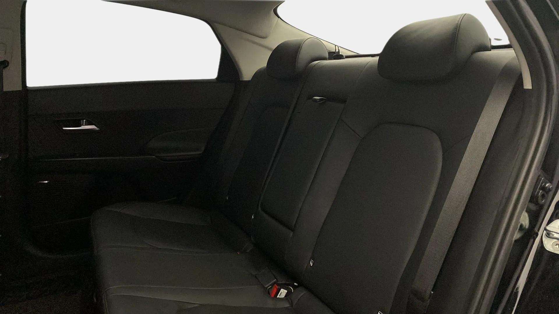 Rear seat view of a Hyundai Verna