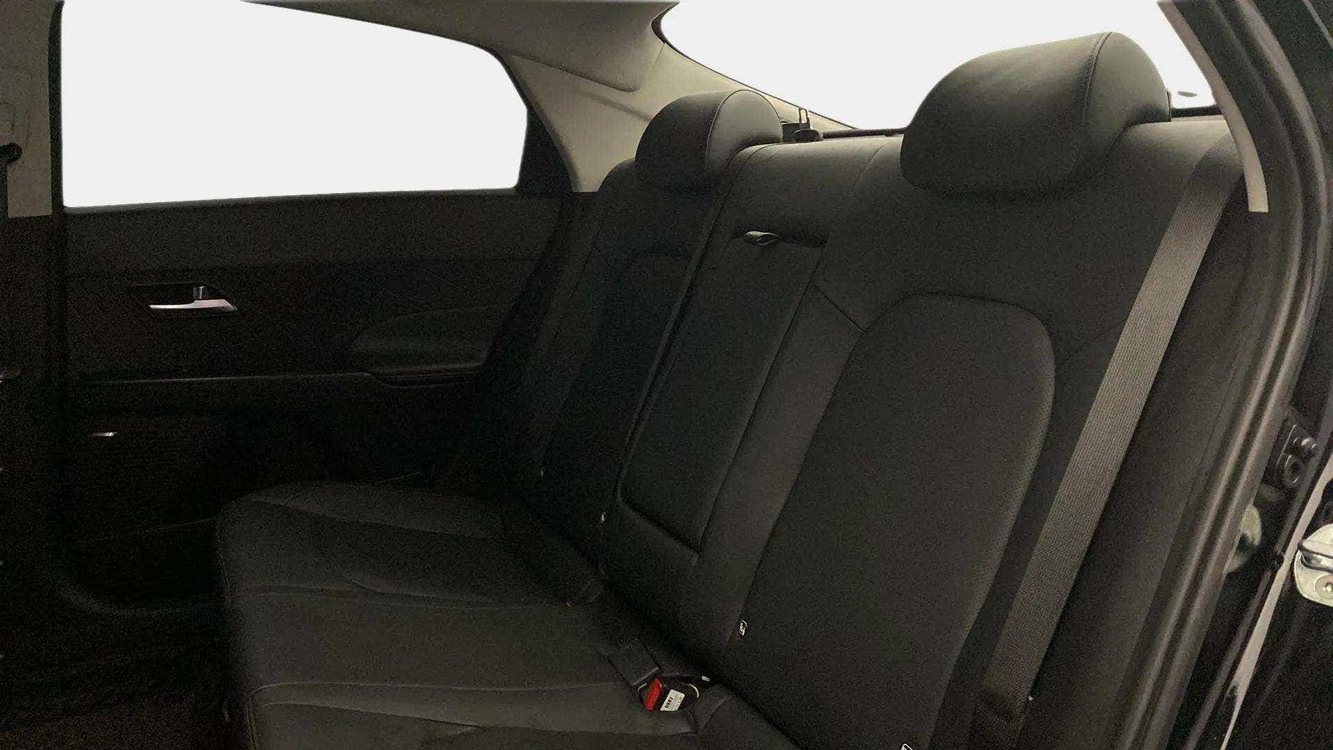 Rear seat view of a Hyundai Verna