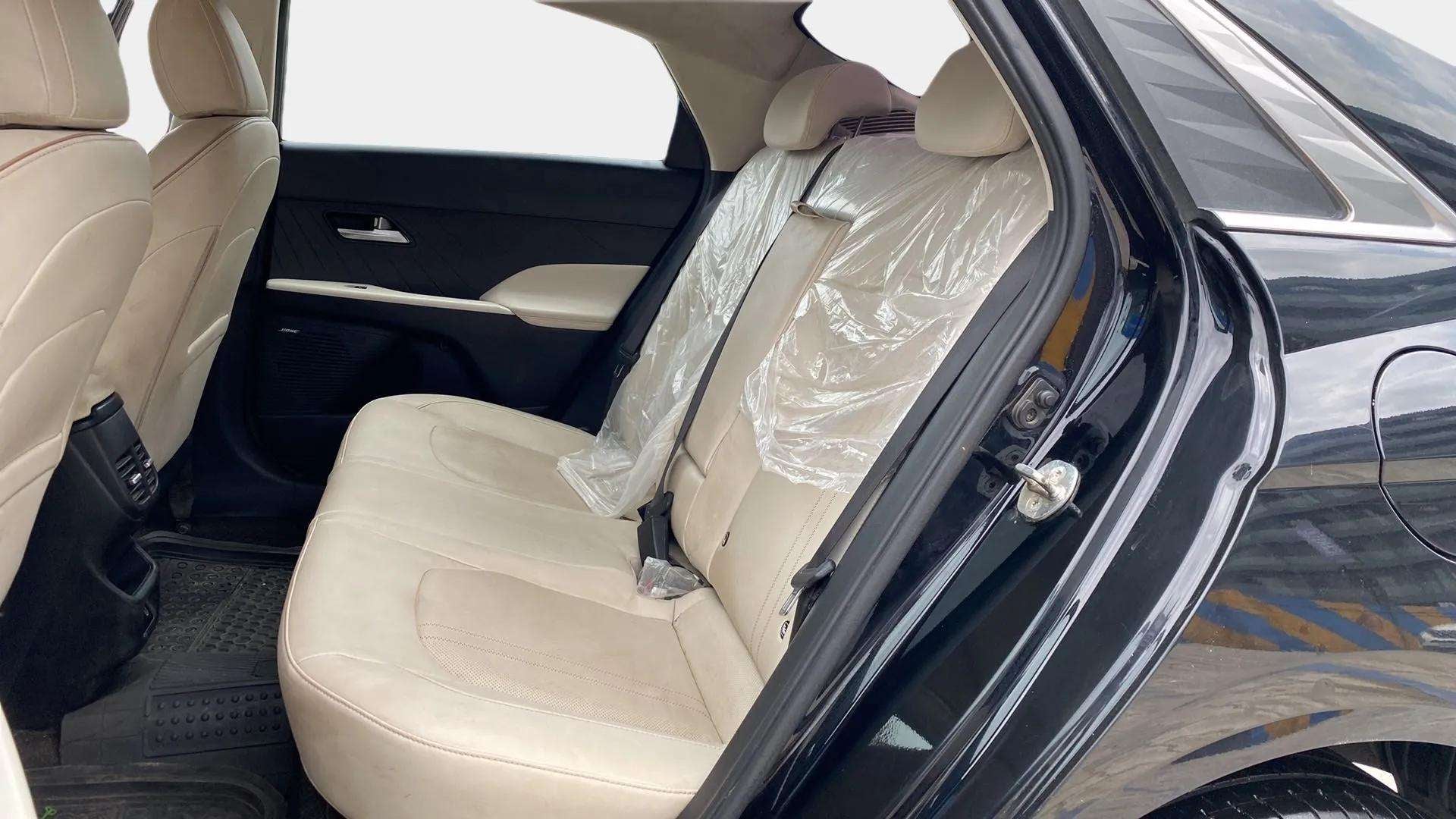 Rear seat view of a Hyundai Verna