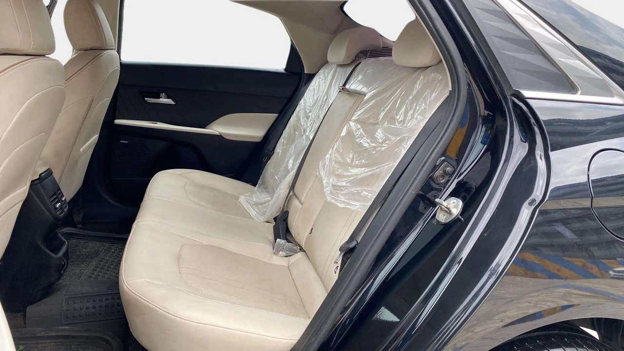 Rear seat view of a Hyundai Verna