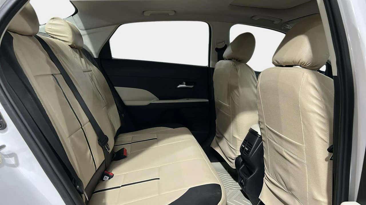 Rear seat view of a Hyundai Verna