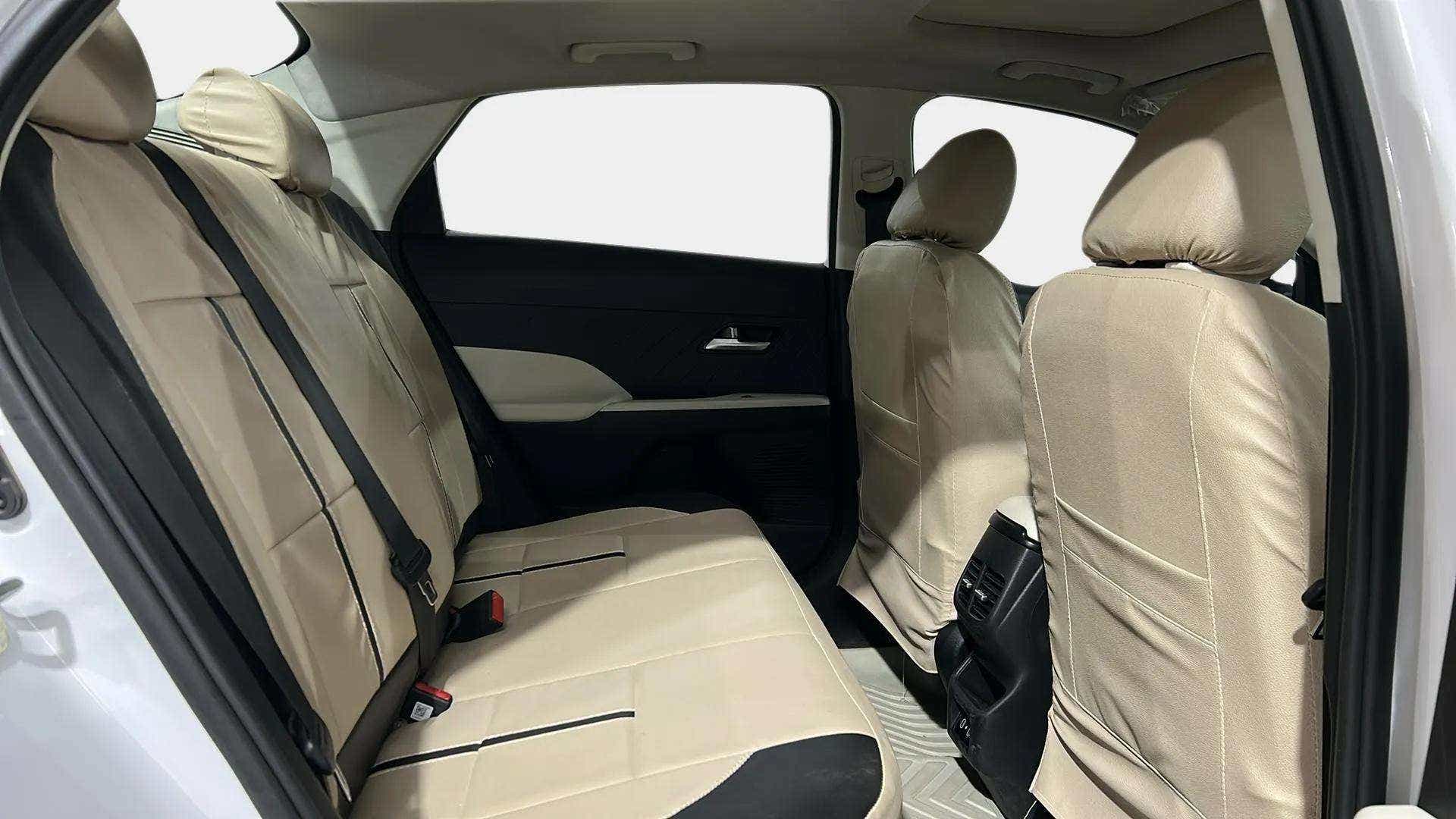 Rear seat view of a Hyundai Verna