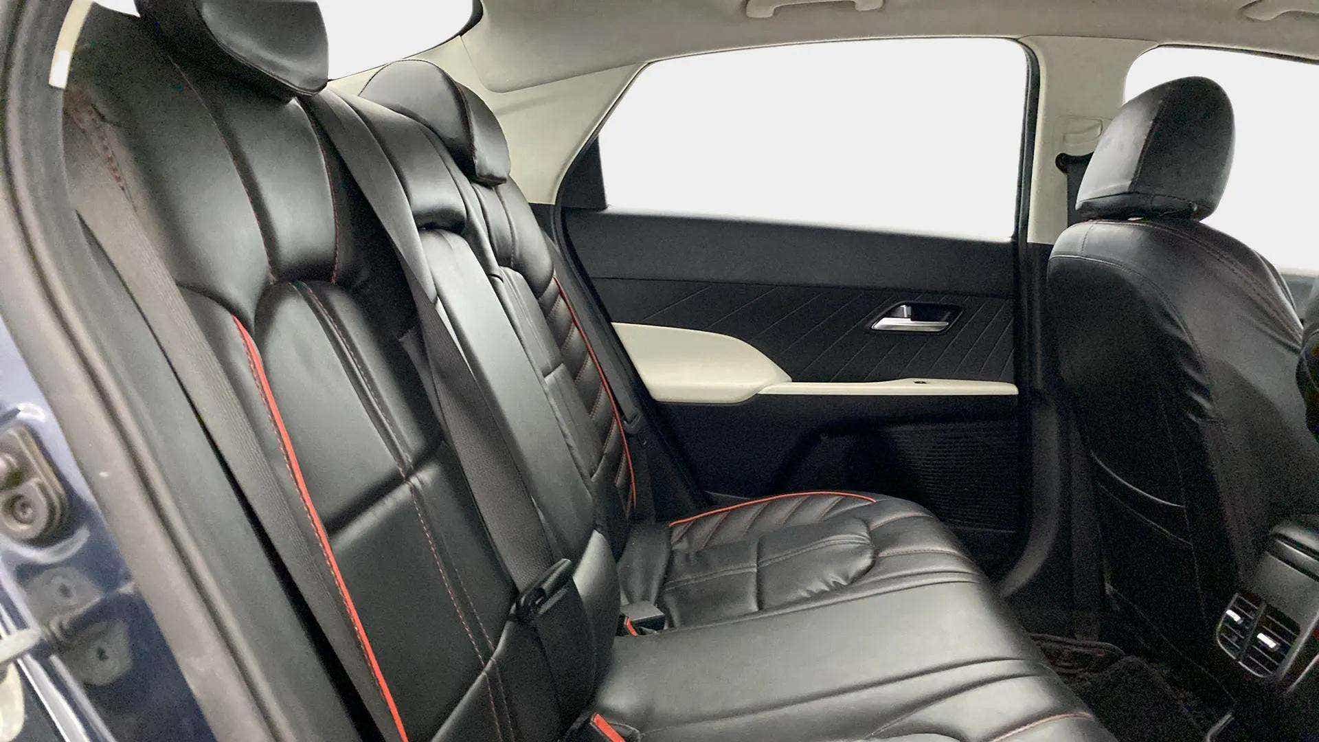 Rear seat view of a Hyundai Verna