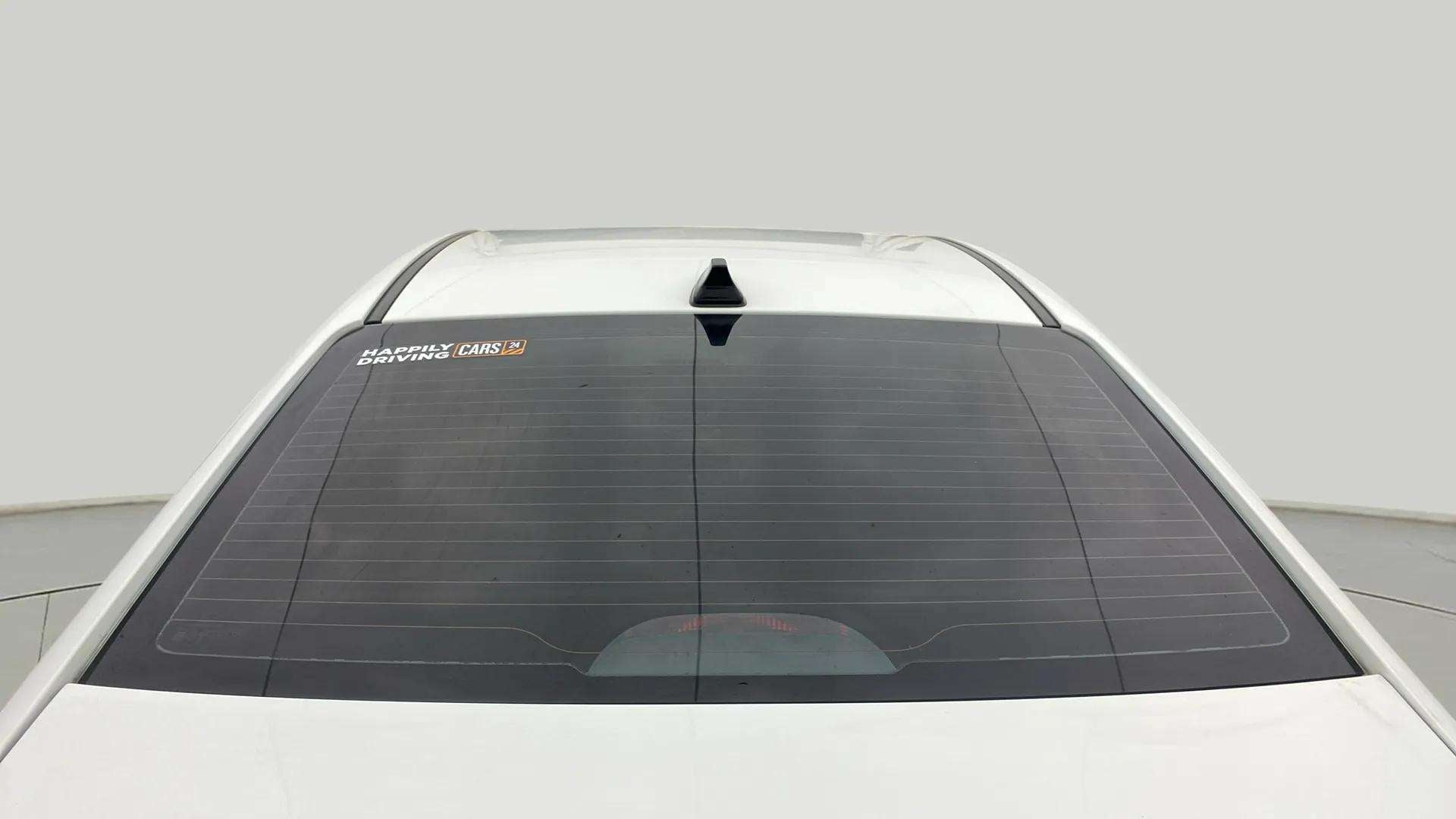 Rear windshield view of a Hyundai Verna