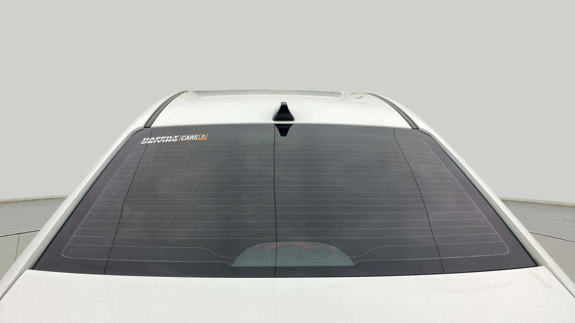 Rear windshield view of a Hyundai Verna
