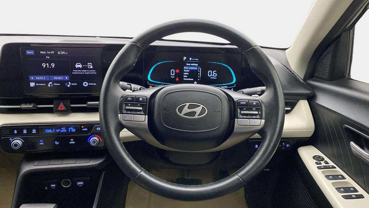 Interior dashboard view of a Hyundai Verna