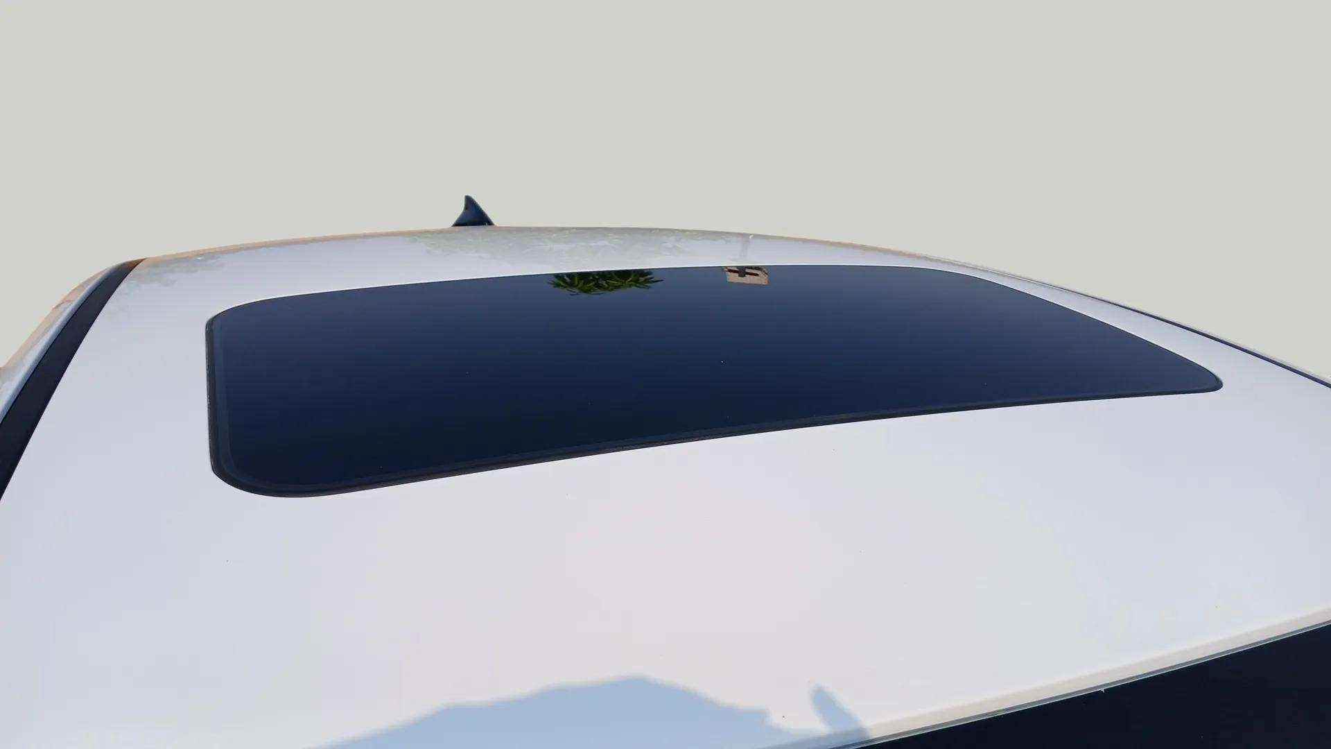Sunroof view of a Hyundai Verna