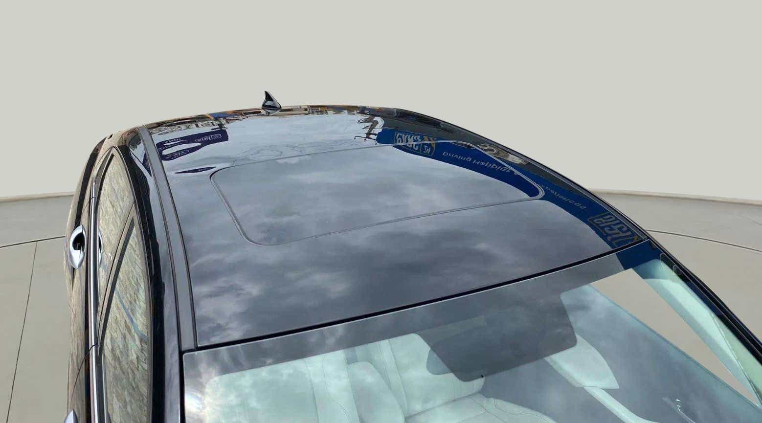 Sunroof view of a Hyundai Verna
