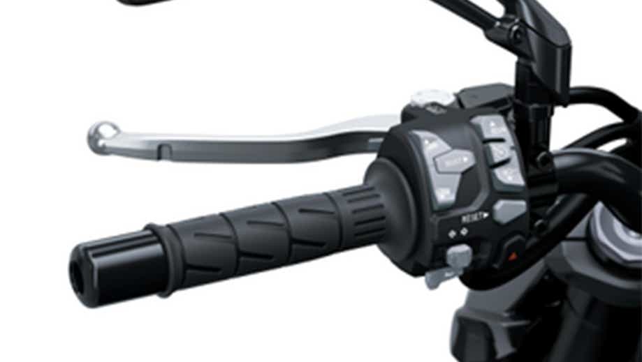 Handlebar controls close-up of Kawasaki Z1100