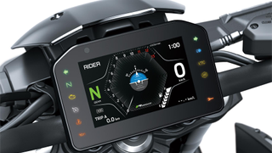Instrument cluster of a Kawasaki Z900 2026