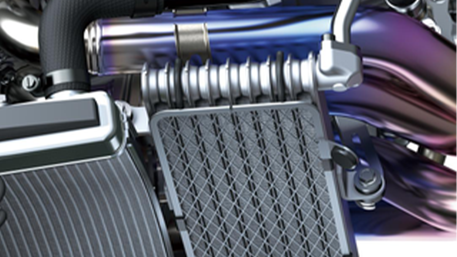 Engine bay close-up of a Kawasaki Ninja ZX-10R 2026