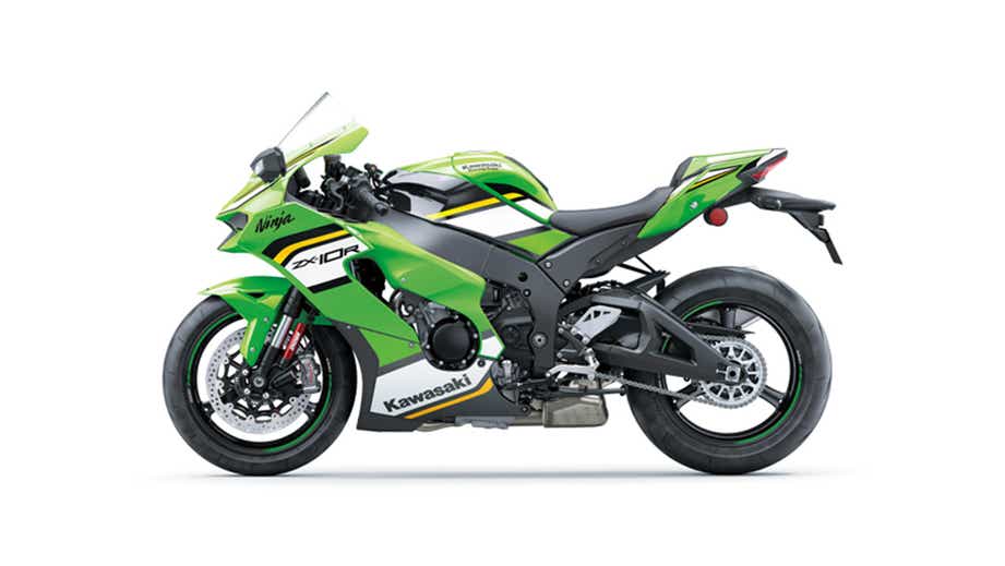 Side view of a Lime Green Kawasaki Ninja ZX-10R 2026
