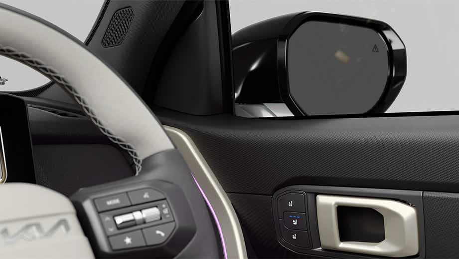 Driver side interior detail of Kia Seltos Facelift