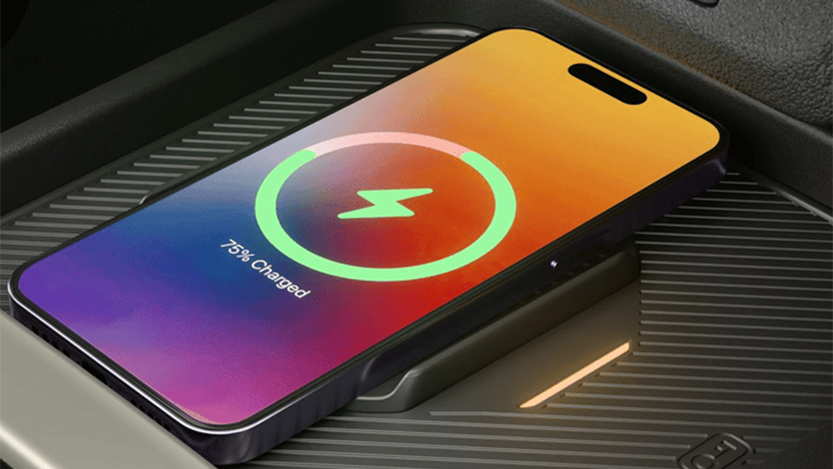 Wireless charging pad of Kia Seltos Facelift