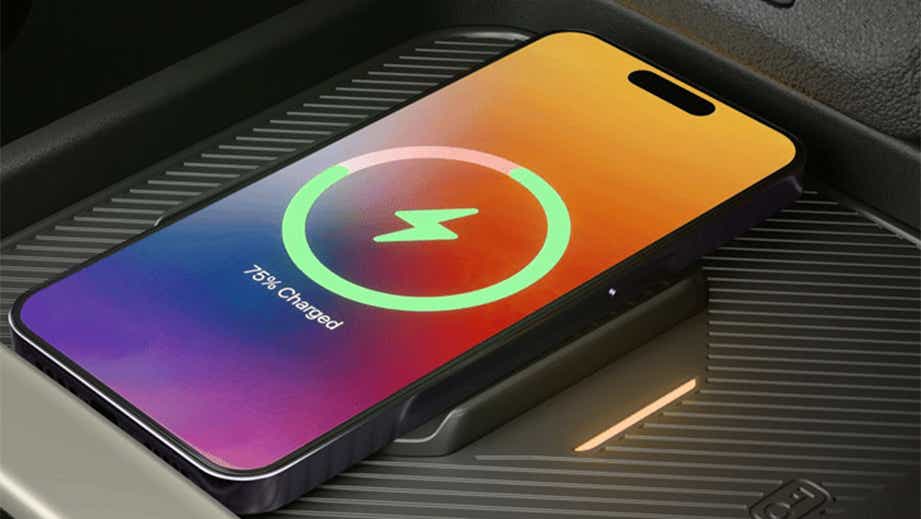 Wireless charging pad of Kia Seltos Facelift