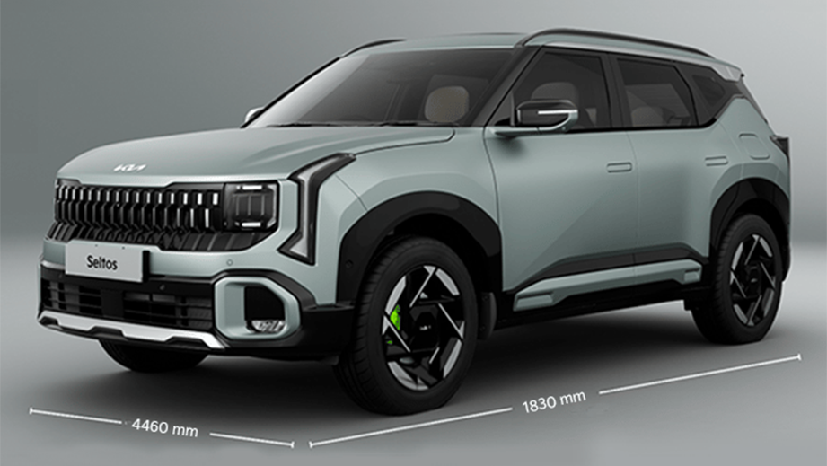 Front three-quarter view of Kia Seltos Facelift