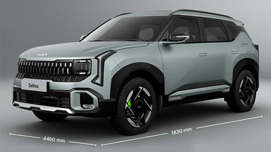 Front three-quarter view of Kia Seltos Facelift
