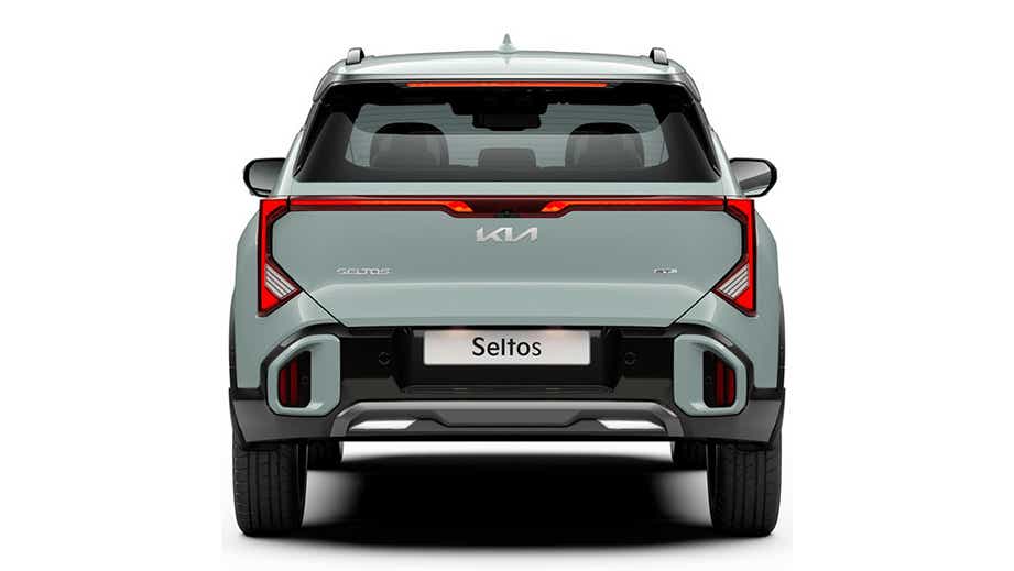 Rear view of a Kia Seltos Facelift