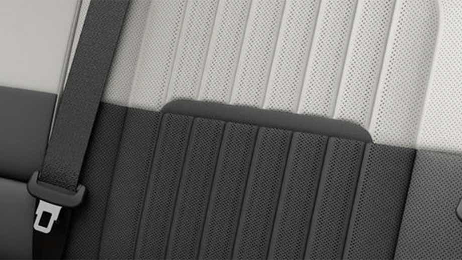 Rear seat upholstery of a Kia Seltos Facelift