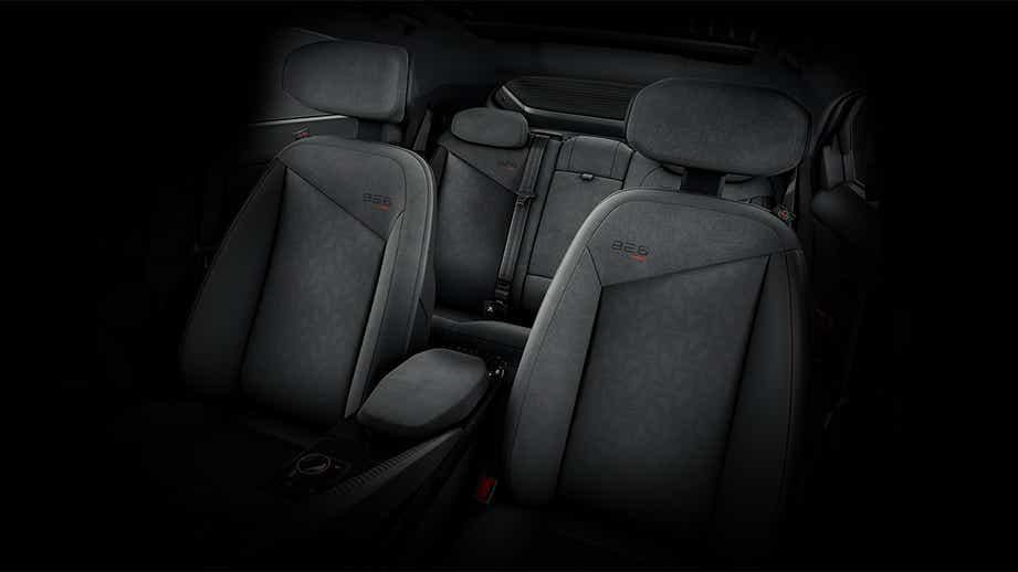 Front and rear seats interior of a Mahindra BE 6