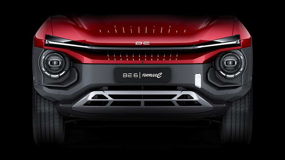 Front view of a Mahindra BE 6