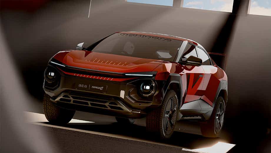 Front view of a Mahindra BE 6