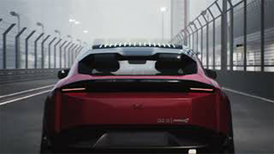 Rear view of a Mahindra BE 6