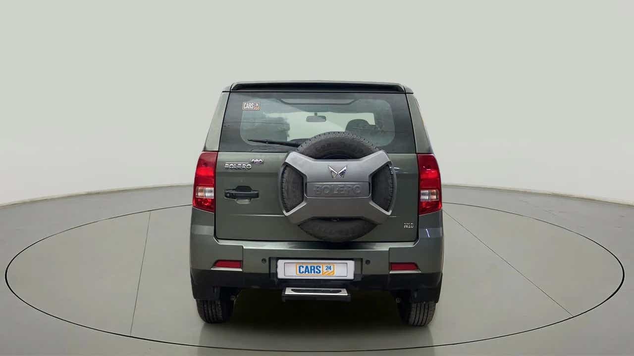 Rear view of a Mahindra Bolero Neo