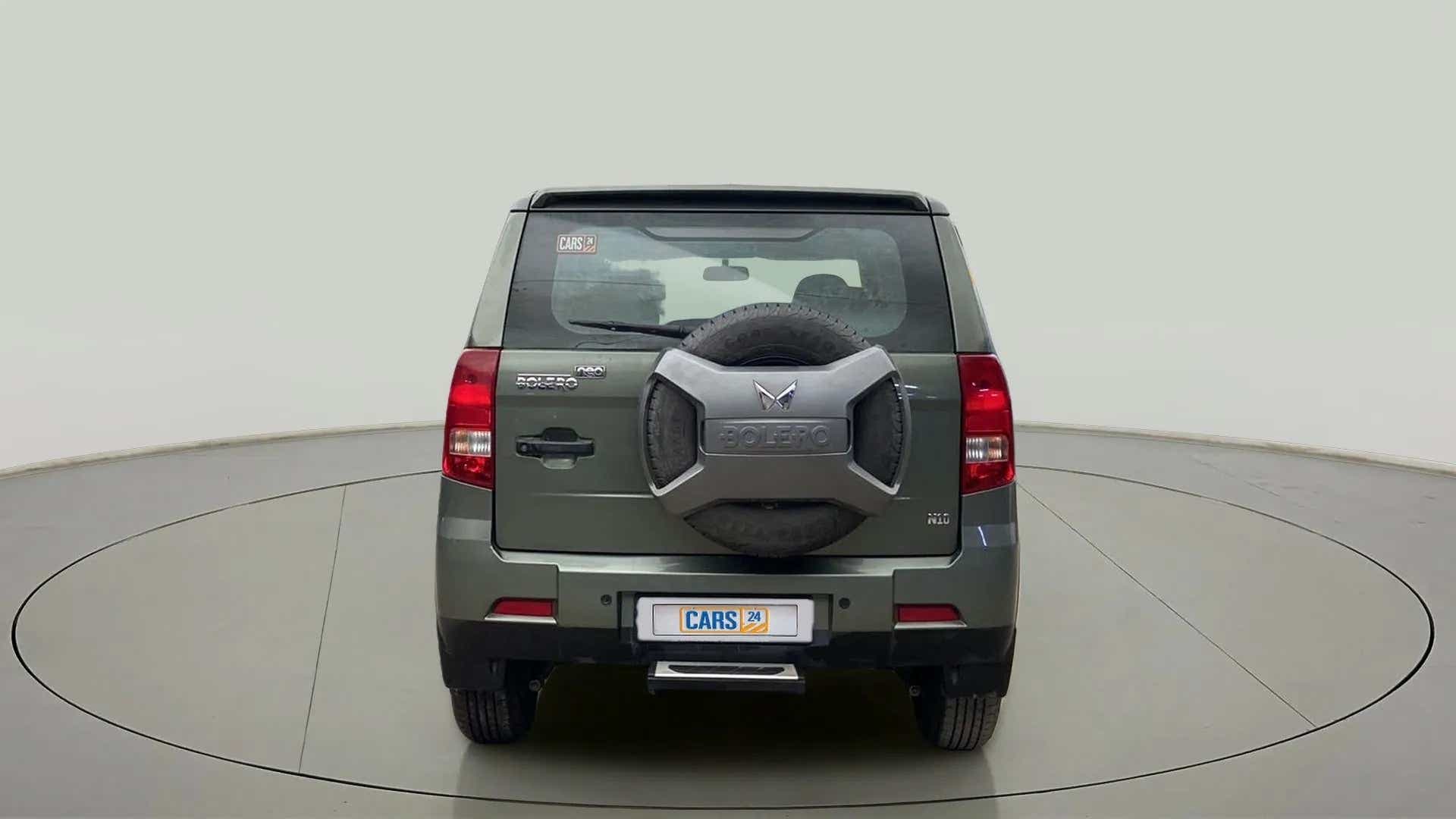 Rear view of a Mahindra Bolero Neo