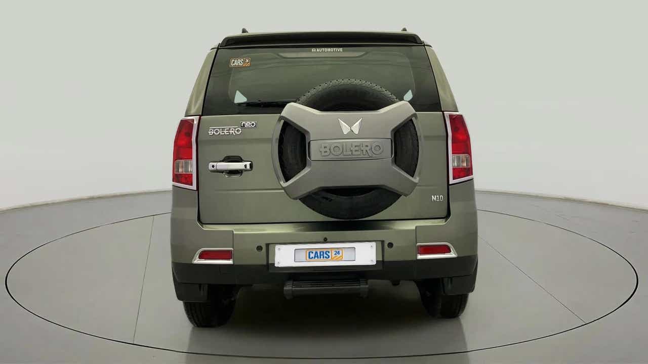 Rear view of a Mahindra Bolero Neo