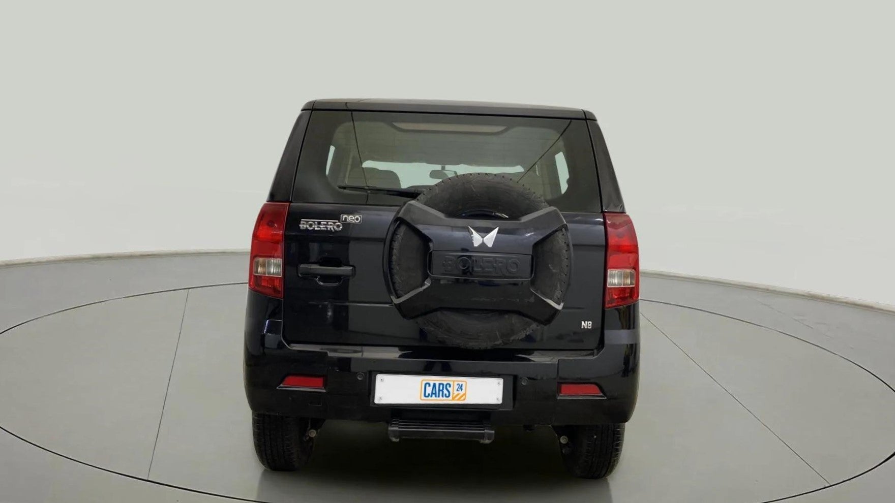 Rear view of a Mahindra Bolero Neo